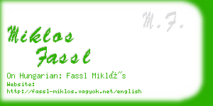 miklos fassl business card